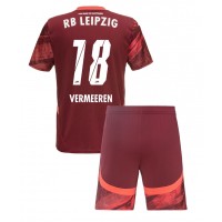 Fotballdrakt Barn RB Leipzig Arthur Vermeeren #18 Bortedraktsett 2024-25 Kortermet (+ Korte bukser)